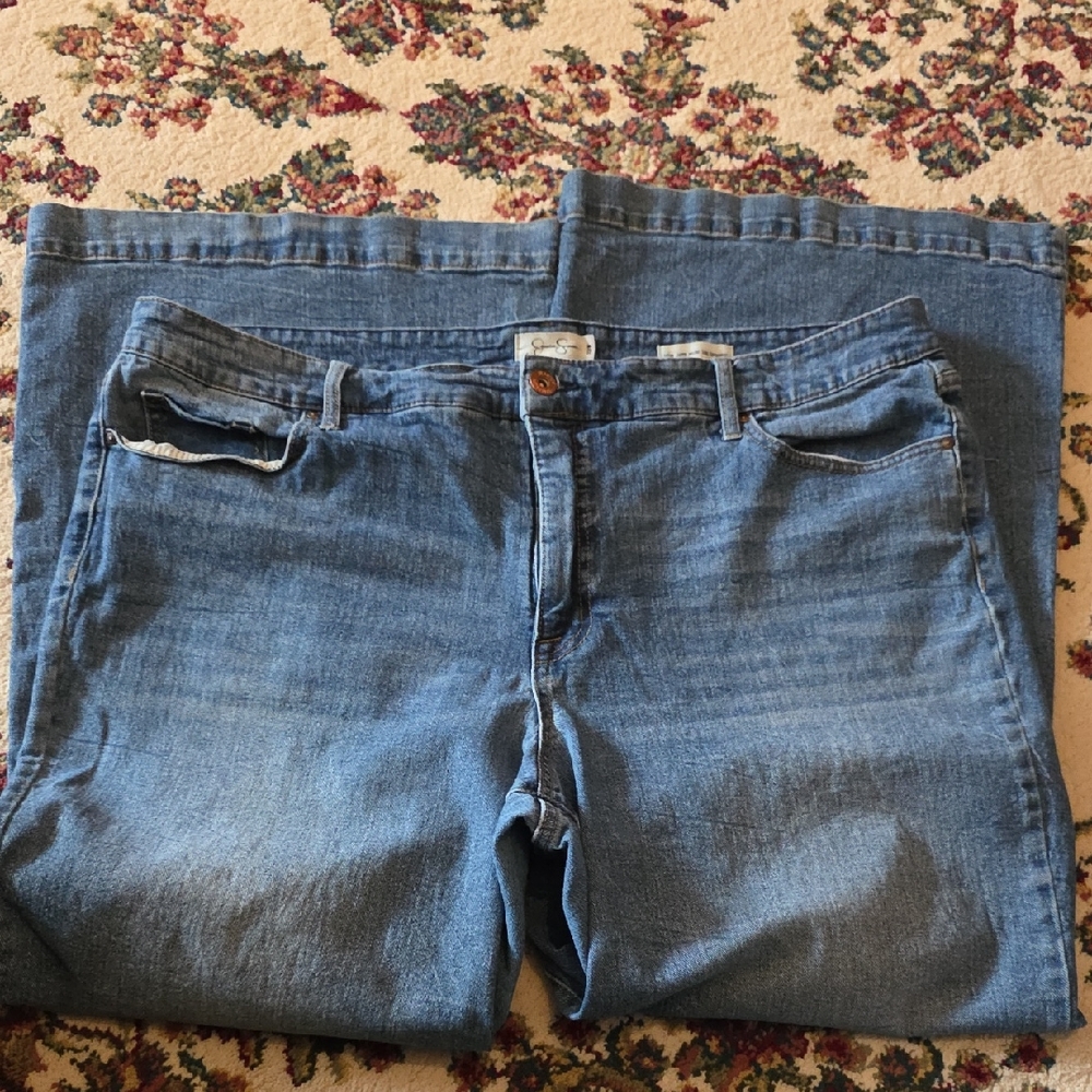 Jessica Straight Leg Blue Jeans